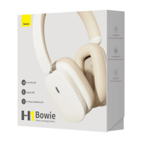 Бездротові навушники Baseus Bowie H1 Noise-Cancellation Wireless Headphones Creamy-White (Цвет Creamy White) - фото № 7