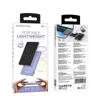 Зовнішній акумулятор BOROFONE BJ50 Leader PD20W magnetic power bank(5000mAh) Purple (Колір Purple) - фото № 3