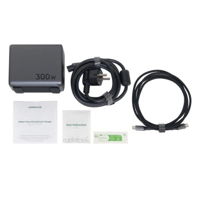 Зарядний пристрій UGREEN CD333 Nexode 300W 5-Port PD GaN Fast Charger EU(UGR-90903B) - изображение 7