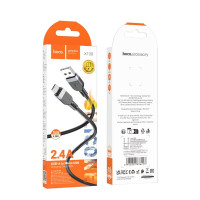 Кабель HOCO X109 Energy silicone charging data cable Micro (L=1M) Black (Цвет 7073) - фото № 2