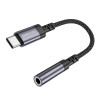 Перехідник BOROFONE BV24 Graceful digital audio converter cable Type-C to 3.5mm Metal Grey (Metal Gray)- № 4