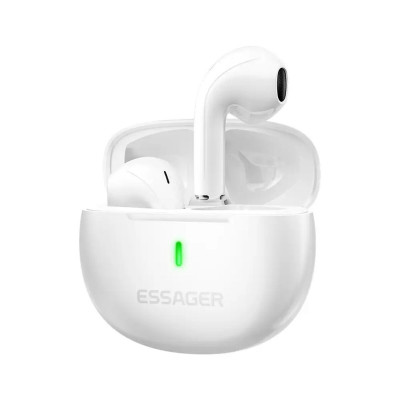 Навушники ESSAGER (color box) Shining TWS Bluetooth earphones White - зображення 1