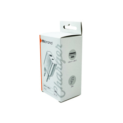 Мережевий зарядний пристрій Mibrand MI-15 20W PD + Quick Charger USB-A + USB-C Белый (MIWC/15UCW) - изображение 3