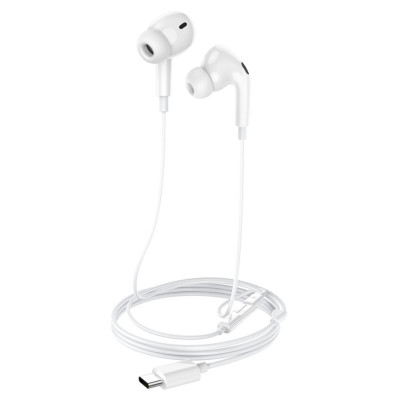 Навушники BOROFONE BM80 Pro Elegant Type-C wire-controlled digital earphones with microphone White (BM80PCW) - зображення 3