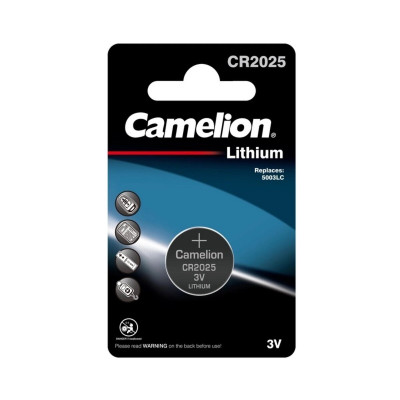 Батарейка CAMELION CR2025 Литиевая таблеточная батарея BP1 1шт (C-13001025) (4260033152770) - изображение 1