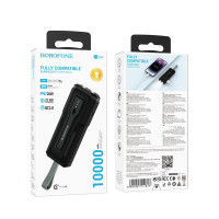 Зовнішній акумулятор BOROFONE BJ54 Graceful 22.5W+PD20W fully compatible flashlight power bank (10000mAh) Black (Цвет 7073) - фото № 6
