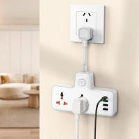 Мережевий подовжувач HOCO AC12 Reise 2-position expansion socket(PD30W/1C3A) (US) White (Цвет Белый) - фото № 4
