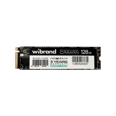 SSD M.2 Wibrand Caiman 128GB NVMe 2280 PCIe 3.0 3D NAND - зображення 2