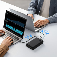 Зовнішній акумулятор Baseus Adaman  Digital Display Fast Charge Power Bank 24000mAh 140W Cluster Black (Цвет Cluster Black) - фото № 7