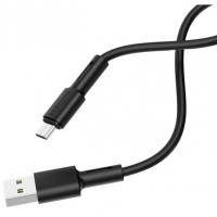 Кабель BOROFONE BX31 USB to Micro 2.4A, 1m, silicone, TPE connectors, Black (Цвет Черный) - фото № 3