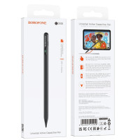 Стилус BOROFONE BG100 Universal active capacitive pen with digital display Black (Цвет 7073) - фото № 2
