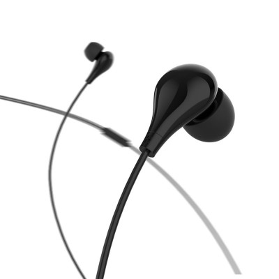 Навушники BOROFONE BM24 Milo universal earphones with mic Black (BM24B) - зображення 1