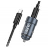 Автомобільний зарядний пристрій HOCO Z57 Glorious single-port PD30W car charger set (C to C) Metal Gray (Metal Gray)- № 3