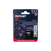 Карта пам'яті microSDXC (UHS-1 U3) Patriot EP Series 512Gb class 10 V30 (R-100MB/s, W-80MB/s) (adapter SD)  - фото № 2