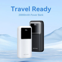 Зовнішній акумулятор Vention 20000mAh Power Bank (Micro-USB + USB-C + USB-A + USB-A) 22.5W White LED Display Type (Цвет White) - фото № 2