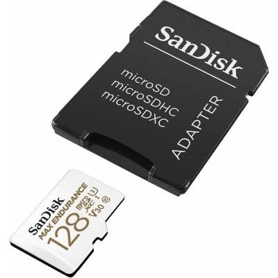 microSDXC (UHS-1 U3) SanDisk Max Endurance 128Gb class 10 V30 (100Mb/s) (adapterSD) (SDSQQVR-128G-GN6IA) - изображение 1