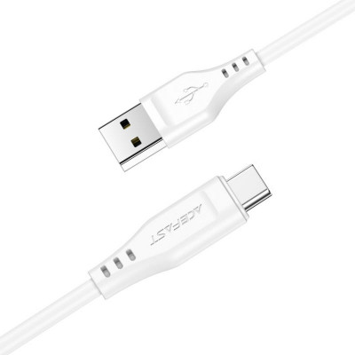 Кабель ACEFAST C3-04 USB to Type-C 3A, 1.2m, TPE, TPE connectors, White (AFC3-04W) - зображення 2
