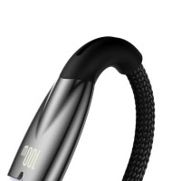 Кабель Baseus Glimmer Series Fast Charging Data Cable USB to Type-C 100W 2m Black (Колір 7073) - фото № 6