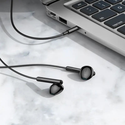 Навушники HOCO M93 wire control earphones with microphone Black (6931474765222) - изображение 5
