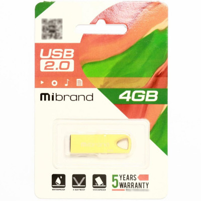 Flash Mibrand USB 2.0 Taipan 4Gb Gold - изображение 2