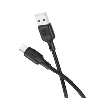 Кабель BOROFONE BX113 Lenny silicone charging data cable Micro(L=2M) Black (Цвет 7073) - фото № 2