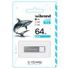 Флеш-накопичувач Wibrand USB 2.0 Shark 64Gb Silver (Серый)- № 2