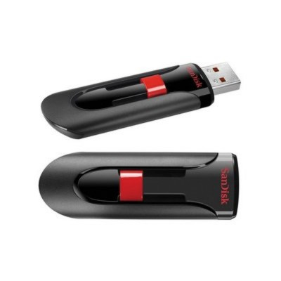 Flash SanDisk USB 2.0 Cruzer Glide 64Gb Black/Red (SDCZ60-064G-B35) - зображення 1