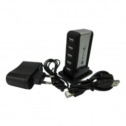 USB-Hub Lapara LA-UH7315 USB 2.0, 7 USB-port with power supply 2А/5В Black