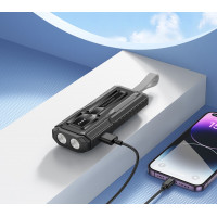 Зовнішній акумулятор BOROFONE BJ54 Graceful 22.5W+PD20W fully compatible flashlight power bank (10000mAh) Black (Цвет 7073) - фото № 4