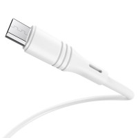 Кабель BOROFONE BX43 USB to Micro 2.4A, 1m, PVC, PVC connectors, White