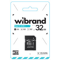 Карта пам'яті microSDHC (UHS-1) Wibrand 32Gb class 10 (adapter SD)  - фото № 2