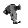 Автотримач для телефона HOCO CA103 vertical and horizontal air outlet gravity car holder Black Metal Gray (Black Metal Grey)- № 2