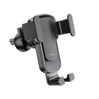 Автотримач для телефона HOCO CA103 vertical and horizontal air outlet gravity car holder Black Metal Gray (Цвет Black Metal Grey) - фото № 2