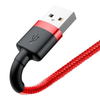 Кабель Baseus Cafule Cable USB For Lightning 1.5A 2m Red+Red (Колір 7070) - фото № 3