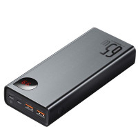 Зовнішній акумулятор Baseus Adaman Metal Digital Display Quick Charge Power Bank 20000mAh 65W Black (Цвет 7073) - фото № 2