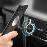 Автотримач для телефона BOROFONE BH6 Platinum metal magnetic in-car holder for air outlet Black (Колір 7073) - фото № 4