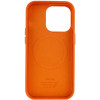 Чохол для смартфона Leather AAA Full Magsafe IC for iPhone 14 Pro Orange - зображення 2