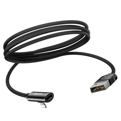 Кабель Baseus Rhythm Bent Connector Audio and Cable For iP 1.2m Black - изображение 3