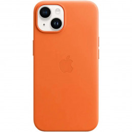 Чохол для смартфона Leather AAA Full Magsafe IC for iPhone 15 Orange