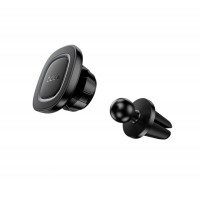 Автотримач для телефона HOCO H72 Crown magnetic car holder (air outlet) Black Metal Gray (Цвет Black) - фото № 4