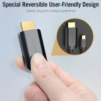 Кабель Vention Type-C to HDMI 4K 30Hz Cable 1M Black (CGUBF) (Цвет 7073) - фото № 7