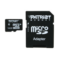 Карта пам'яті microSDHC (UHS-1) Patriot LX Series 16Gb class 10 (adapter SD) , Атикул k950 |  купить на VILKI.NET - фото № 1