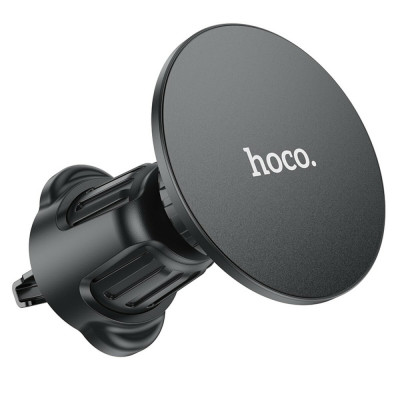 Тримач для мобільного HOCO H12 Fine jade ring magnetic car holder(air outlet) Black (6931474794505) - изображение 1