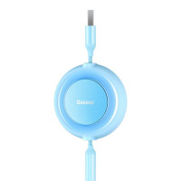 Кабель Baseus Bright Mirror 2 Series Retractable 3-in-1 Fast Charging  Data Cable USB to M+L+C 3.5A 1.1m Sky Blue  - фото № 7
