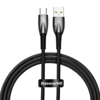 Кабель Baseus Glimmer Series Fast Charging Data Cable USB to Type-C 100W 2m Black