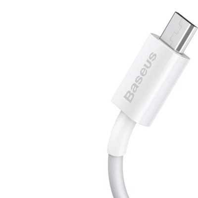 Кабель Baseus Superior Series Кабель для быстрой зарядки данных USB to Micro 2A 1м Белый - изображение 2
