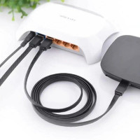 Мережевий кабель UGREEN Cat 6 U/UTP Lan Flat Cable 3m (Black) (Цвет Black) - фото № 6
