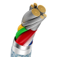 Кабель Baseus Dynamic Series Fast Charging Data Cable Type-C to Type-C 100W 2m Blue (Колір Синий) - фото № 6