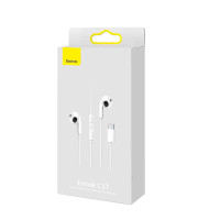 Навушники Baseus Encok Type-C lateral in-ear Wired Earphone C17 White (Колір Белый) - фото № 7