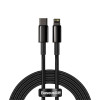 Кабель Baseus Tungsten Gold Fast Charging Data Cable Type-C to iP PD 20W 2m Black (7073)- № 7